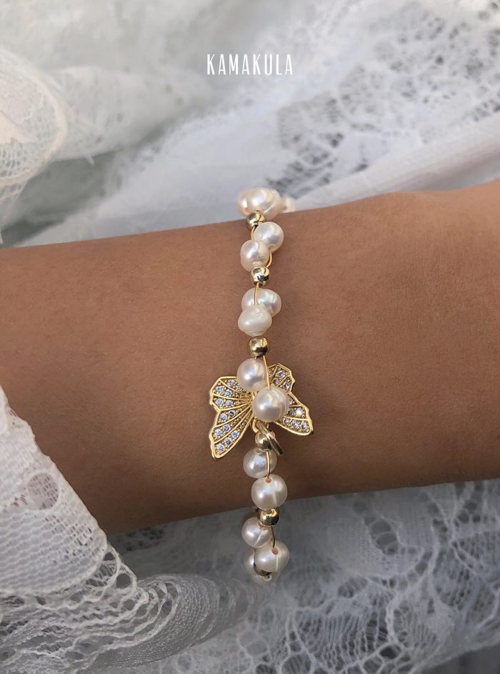 Butterfly Freshwater Pearl Bracelet - Image 2