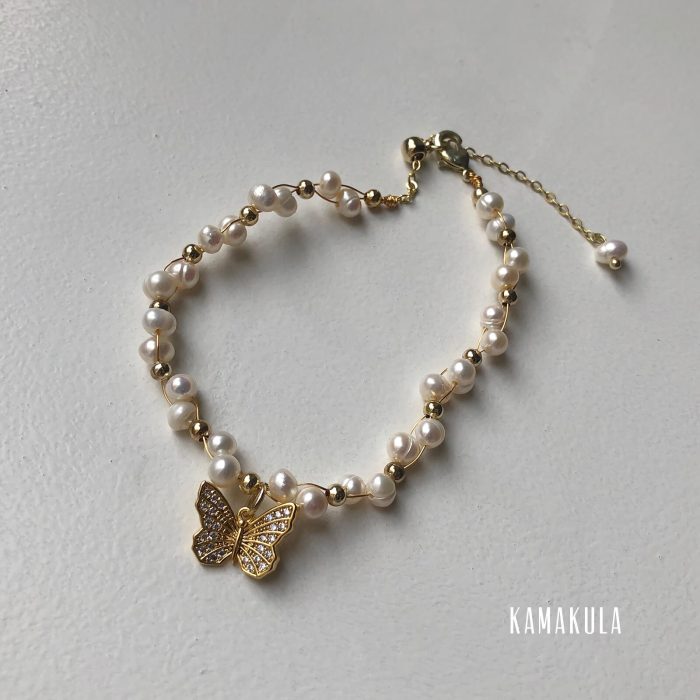Butterfly Freshwater Pearl Bracelet - Image 4